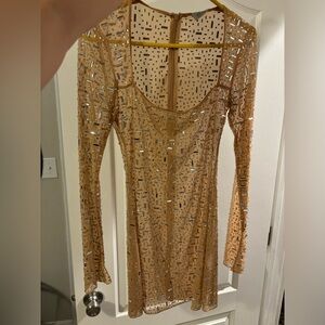 Oh Polly sheer embellished dress